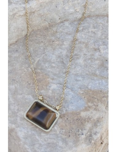 Colgante Acero Ojo De Tigre