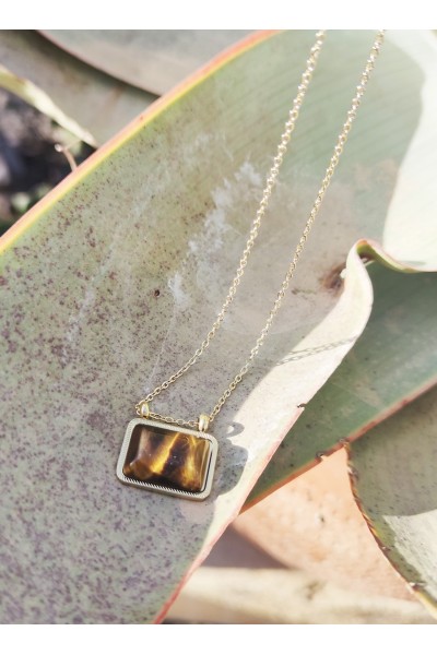 Colgante Acero Ojo De Tigre 2