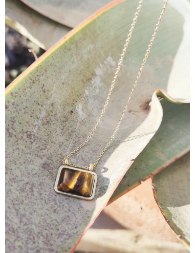 Colgante Acero Ojo De Tigre