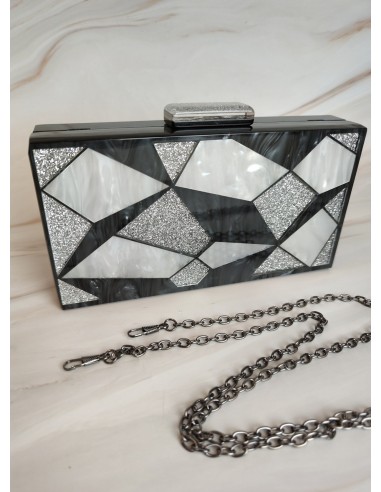 BOLSO FIESTA CAREY NEGRO Y PLATA