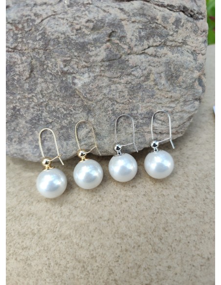 PENDIENTES GANCHO CON PERLA