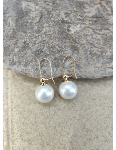 PENDIENTES GANCHO CON PERLA