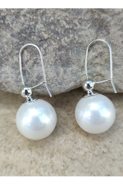 PENDIENTES GANCHO CON PERLA 2