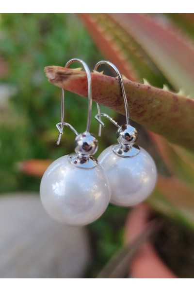 PENDIENTES GANCHO CON PERLA