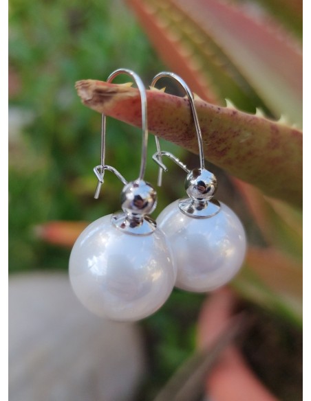 PENDIENTES GANCHO CON PERLA