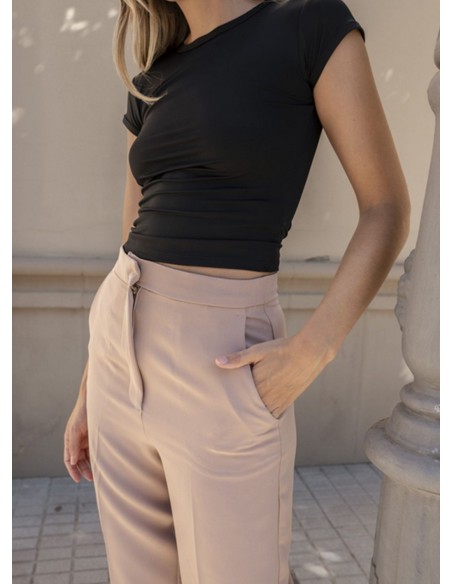 PANTALÓN BAJO VUELTO NUDE