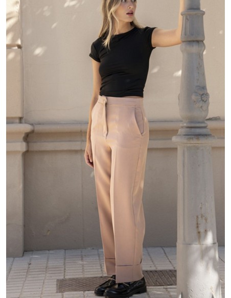 PANTALÓN BAJO VUELTO NUDE