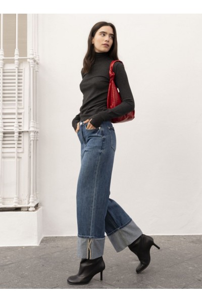 JEANS RECTO BAJO VUELTO