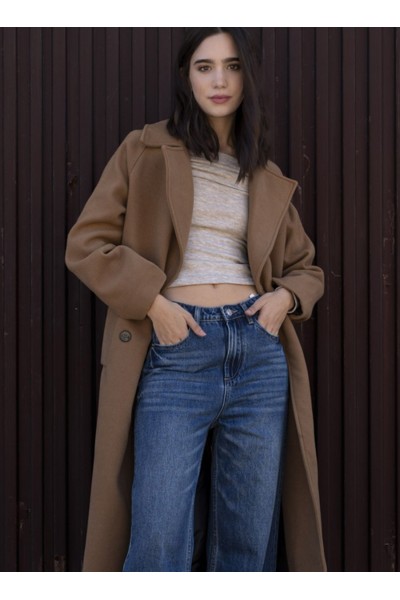 ABRIGO CRUZADO OVERSIZE MARRÓN