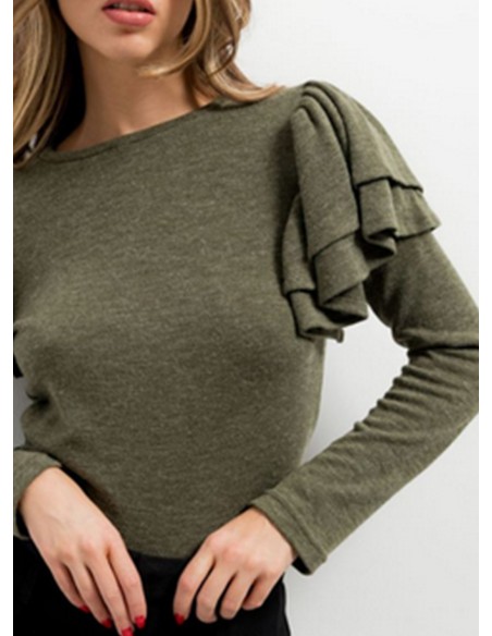 CAMISETA VOLANTES PUNTO VERDE